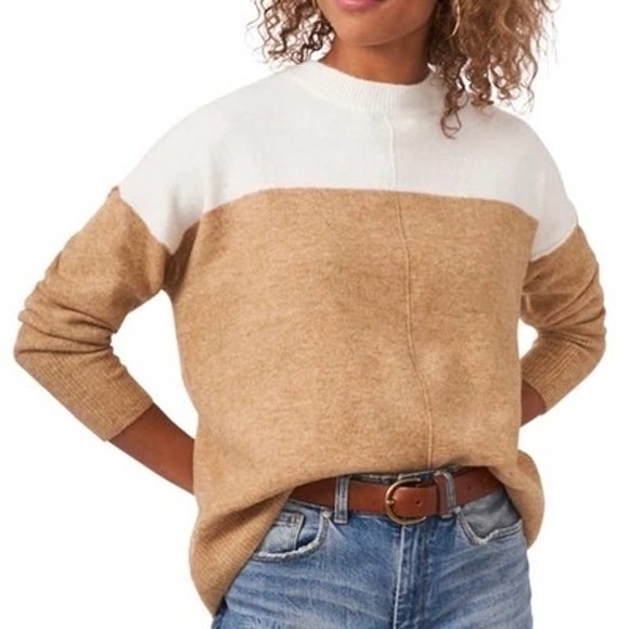 extend shoulder colorblock sweater vince camuto